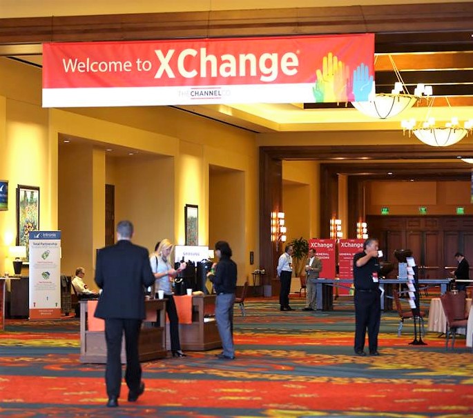Tradeshow sponsorship signage Xchange 2016 welcome photo